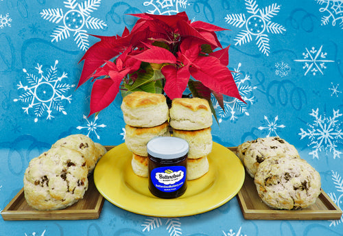 Holiday Scones & Biscuits with Raspberry Jam Gift Pack